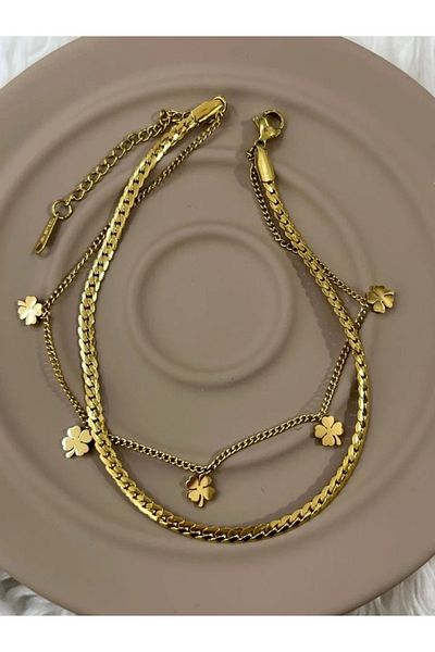 AntBls Steel Anklet
