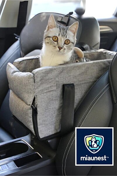 XPERMATE Kedi Taşıma Çantası Kedi Seyahat Çantası Araba Içi Yatak Ve Kedi Çantası Gri Mıaunest™