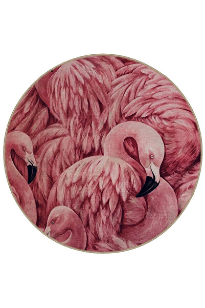 Rugs Modern Halı مجموعة أنيمال كوليكشن فلامنغو دائرية منسوجة بقاعدة منسوجة قا...