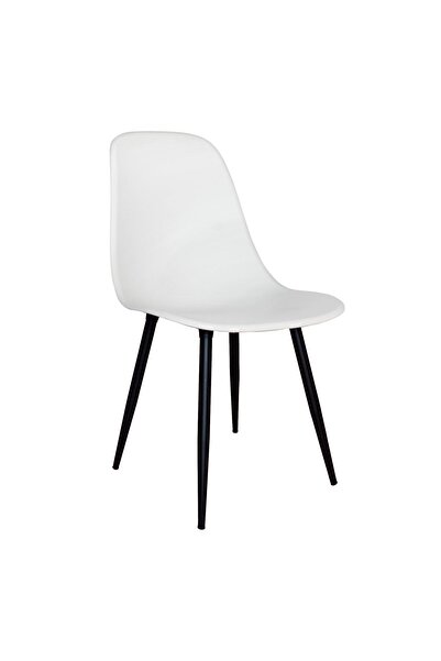 Estelia Netaks Abant Sandalye Siyah Metal Ayaklı