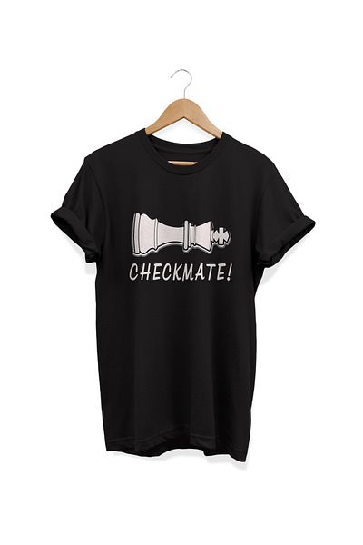 remonz Βαμβακερό μπλουζάκι με στάμπα σειράς Chess - Crew Neck, Large Size