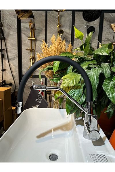 İSAOĞLU YAPI Spiral Kitchen Faucet - Sink Tap with Purification Outlet