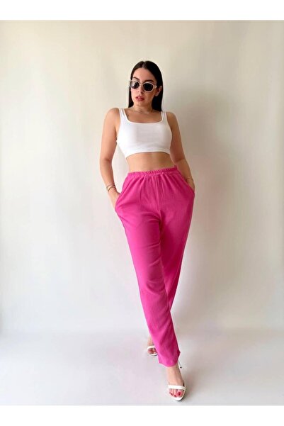 merlavin Pamuk komad Lan tkanina - Sa džepovima i Postavljeno ženske pantalon...