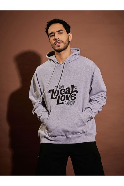 Mascln Sassafras By Styli Local Love Slogan Print Oversized Hoodie