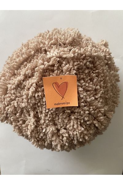 Makromİps SÂRME MAKROME (50 gr/metru) SÂRME KUZUM KUZUCUK PELUCĂ ursuleț de pluș breloc MAGNET ORNAMENT UȘĂ DE PERETE