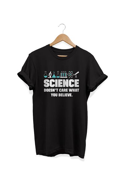 remonz Science Series Printed Oversize Βαμβακερό T-Shirt - Crew Neck, Large Size