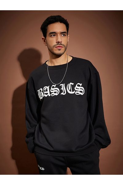 Mascln Sassafras By Styli Basic Print Oversized Sweatshirt