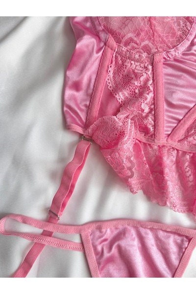 EDLİNGERİE Pink Benoit Leg Accessory Garter Set