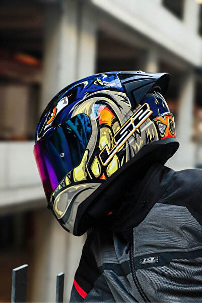 LS2 RAPID 2 RACE SPOX MAVİ-GRİ KASK