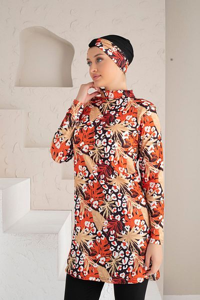 DONEX 1237 Μαγιό Hijab Lycra με πλήρη επένδυση