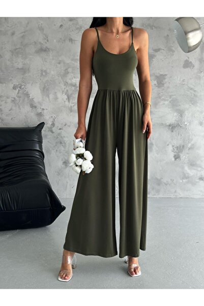 Genel Markalar Kadın Ayarlanabilir Askılı Sandy Kumaş Tulum