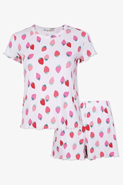 koza iç giyim Γυναικείο σετ πιτζάμες με κοντομάνικο βαμβακερό μωρό με φράουλα...