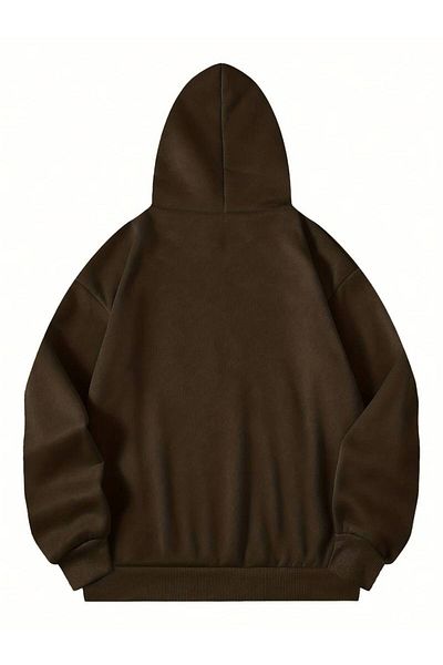 AMMA Φούτερ με κουκούλα Unisex Oversize - Pray Printed, Χειμερινό φούτερ με 3 κλωστές