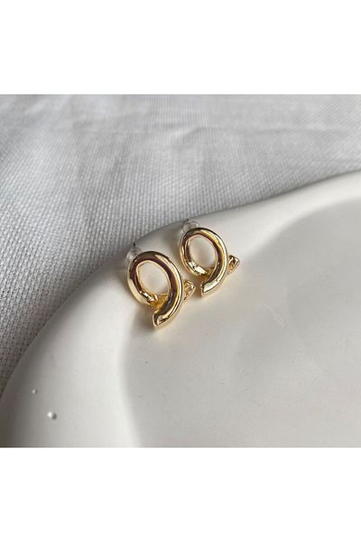 DEMOKAN Women's Earrings Turned Earrings Design