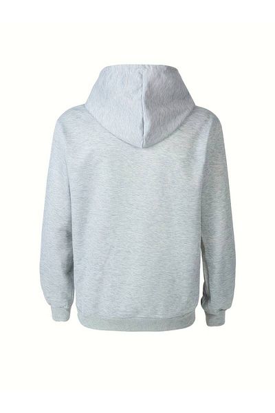 AMMA Φούτερ με κουκούλα Unisex Oversize - Pray Printed, Χειμερινό φούτερ με 3 κλωστές