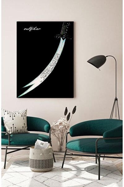 Tunax ZÜLFİKAR KILICI KANVAS HEDİYELİK CANVAS TABLO KANVAS DUVAR EV DEKARASYO...