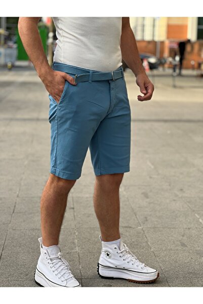 rvs moda Kemerli kanvas şort