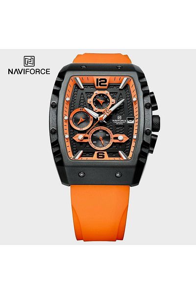 Naviforce Analog Turuncu Silikon Kayışlı Kol Saati