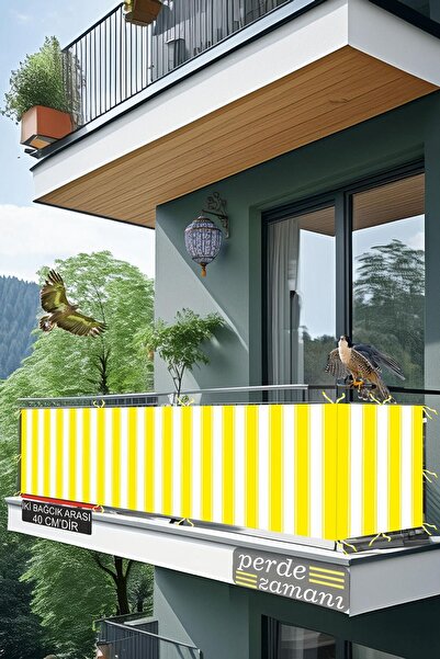 ViVeri Balkon Demiri Perdesi Korkuluk Perdesi  Her Ölçüde Boy X En Dikmeli Ba...