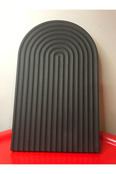 kaktüsbutik Home Decor Decorative Large Size Black Concrete Belt Tray Rainbow...