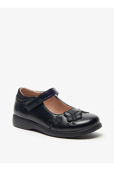 Flora Bella by Shoexpress Flora Bella Butterfly Textured School Shoes with Hook and Loop Closure