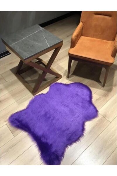 Homeax Kuzu Post Mor Üst Kalite Tüy Dökmez Yıkanabilir Yumuşak Dokulu Peluş Halı