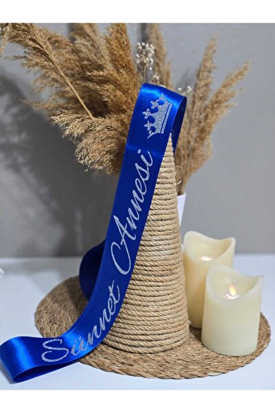 lafazan Sünnet Annesi Kuşağı Mavi Gümüş Sünnet Düğünü Kıyafeti Kuşak