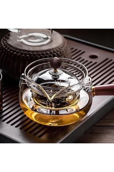 Perotti Magia Magic Borosilicate Herbal Tea Pot with Rotary 500 ml Transparent 16044