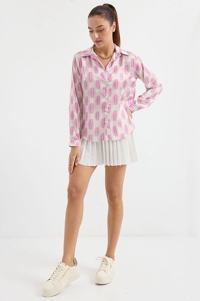 Bigdart 3964 Modell Leichtes Satinhemd - B.Pink