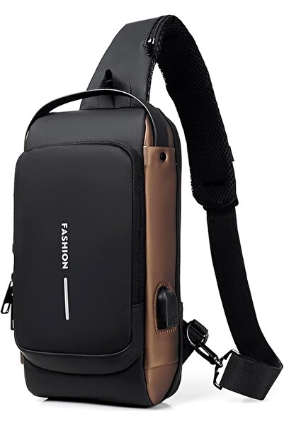 DubaiGallery حقيبة كتف مضادة للسرقة، حقيبة ظهر خفيفة الوزن مع منفذ شحن USB