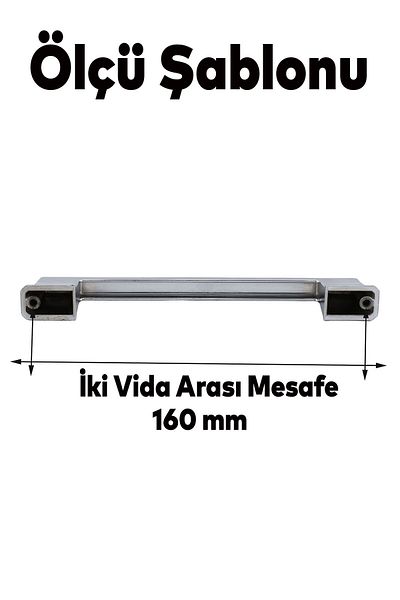 Badem10 Cemre Handle 160 mm Metal Chrome Furniture Kitchen Drawer Cabinet Cabinet Door Handles Handle Handle