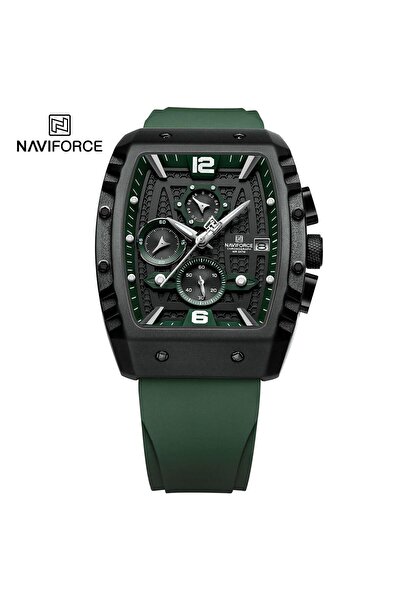 Naviforce Analog Yeşil Silikon Kayışlı Kol Saati