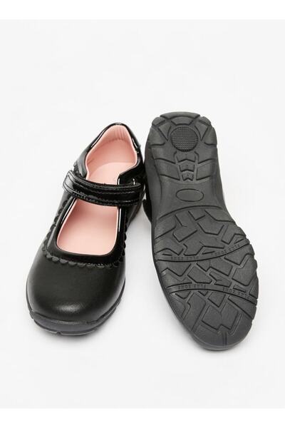 Juniors Solid Mary Jane Shoes with Hook and Loop Closure