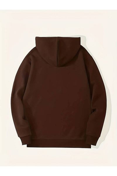 AMMA Χειμερινό φούτερ με στάμπα Astronaut on the Moon Unisex Oversize - 3 κλωστές, κουκούλα