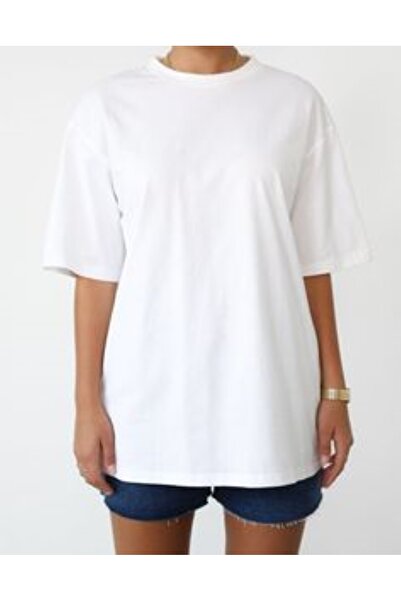 FİTGO Tricou alb oversize