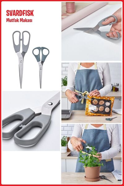 IKEA Çok Amaçlı 2'li Mutfak Makası, 15 cm & 21 cm