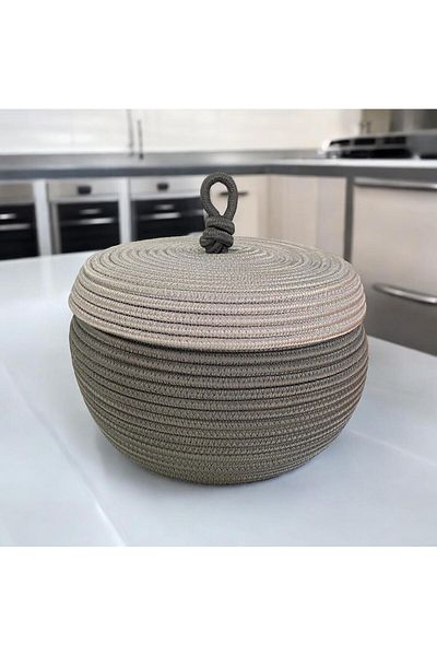 ModaCardin Jute and Wicker Kitchen Basket - Potato, Onion and Fruit Organizer