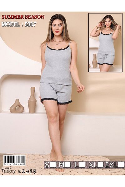 LITTLEMOON Double Suit with Straps and Shorts with Lace Detail