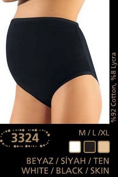 Anıt Black and White Lycra Maternity Panties - Pack of Three