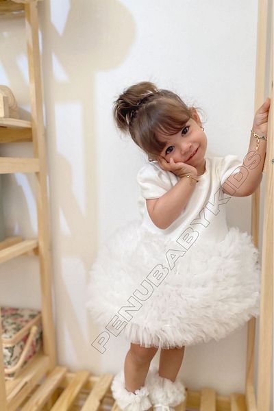 penu baby kids White Tutu Short Sleeve Baby Girl Dress - Princess