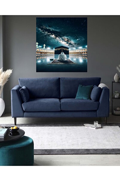 Tunax TABLOU PE PÂSLĂ KIBLE GÖSTERİCİ KABE DECORACIUNE PENTRU CASĂ CADOU ORNA...