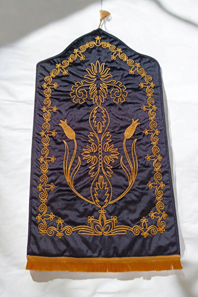 stellare Lale Desen İşlemeli Minimal Seccade Hediyelik Bohçalık Namazlık