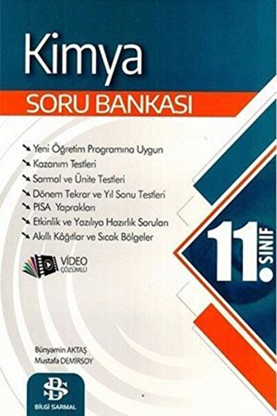 Bilgi Sarmal Yayınları Bilgi Sarmal 11. Sınıf Kimya Soru Bankası