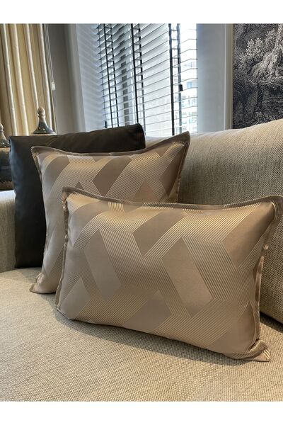 Decamor home غطاء وسادة رمي المنك اللامع