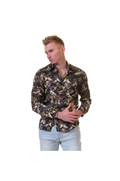 Exve Exclusive Коричнева цифрова друкована футболка з поліестеру