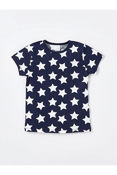 LC Waikiki LCW baby Crew Neck Short Sleeve Printed Baby Boy Pajamas Set