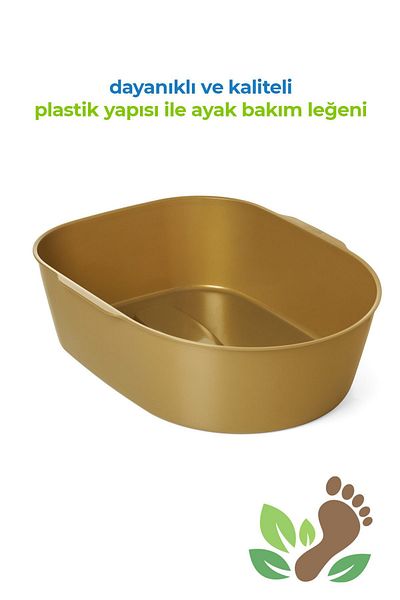Zimpfile Pedicure Foot Basin - Durable Injection Plastic - Gold Color