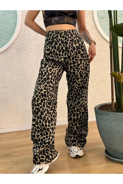 Bak'ap Leopard Plaszo Jean Παντελόνι