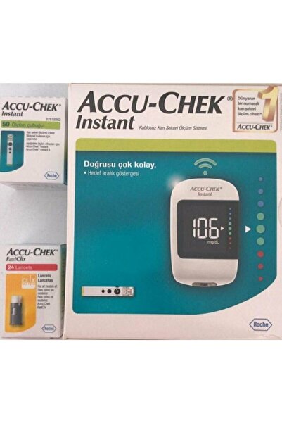 Accu Chek Instant Ölçüm Cihazı 50 Adet Strip 25’li Softclix