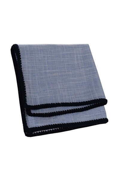 Exve Exclusive In Blue Flame cu batista de buzunar cu margine împletită bleumarin